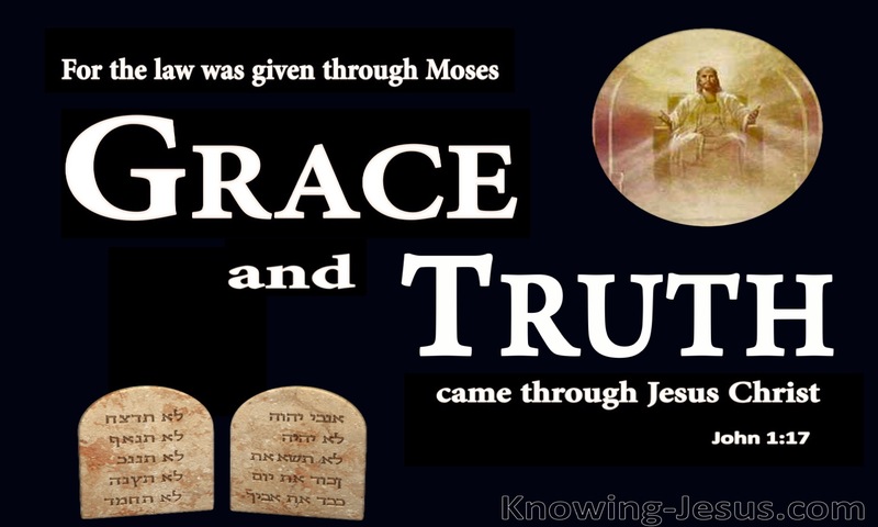 John 1:17 Grace and Truth Through Christ (brown)